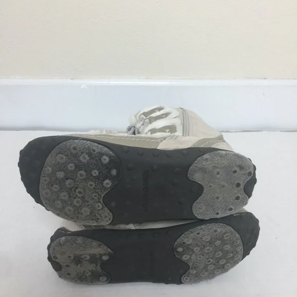 U.S. Polo Assoc Womens Faux Suede & Faux Lined Fur Lace Up Gray Boots - Picture 9 of 12